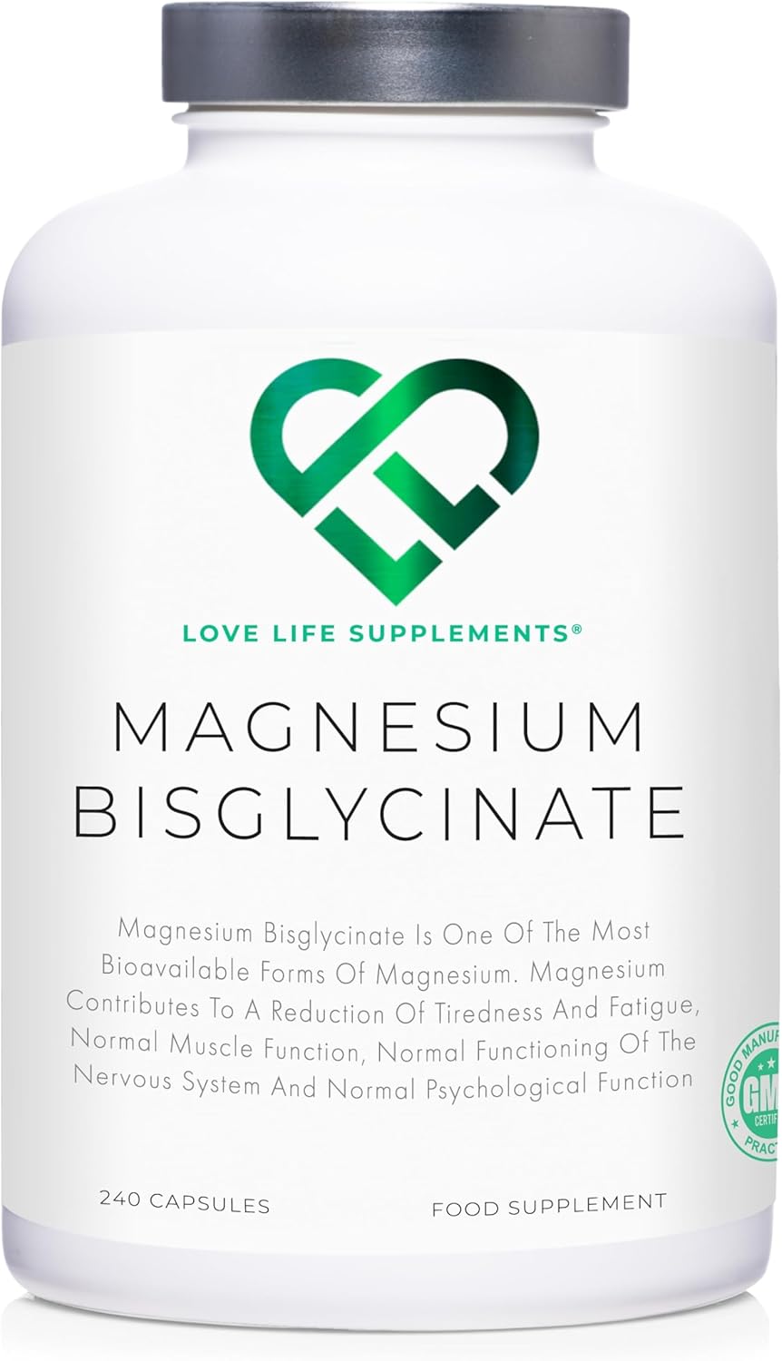 Magnesium Glycinate (Bisglycinate) | Chelated Magnesium Supplements | 2750mg (30...
