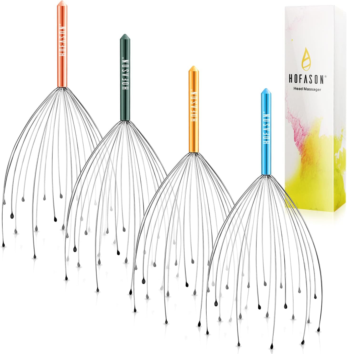 HOFASON 2PCS Head Massager Scalp Scratcher with 20 Fingers, Scratcher Tingler Ma...
