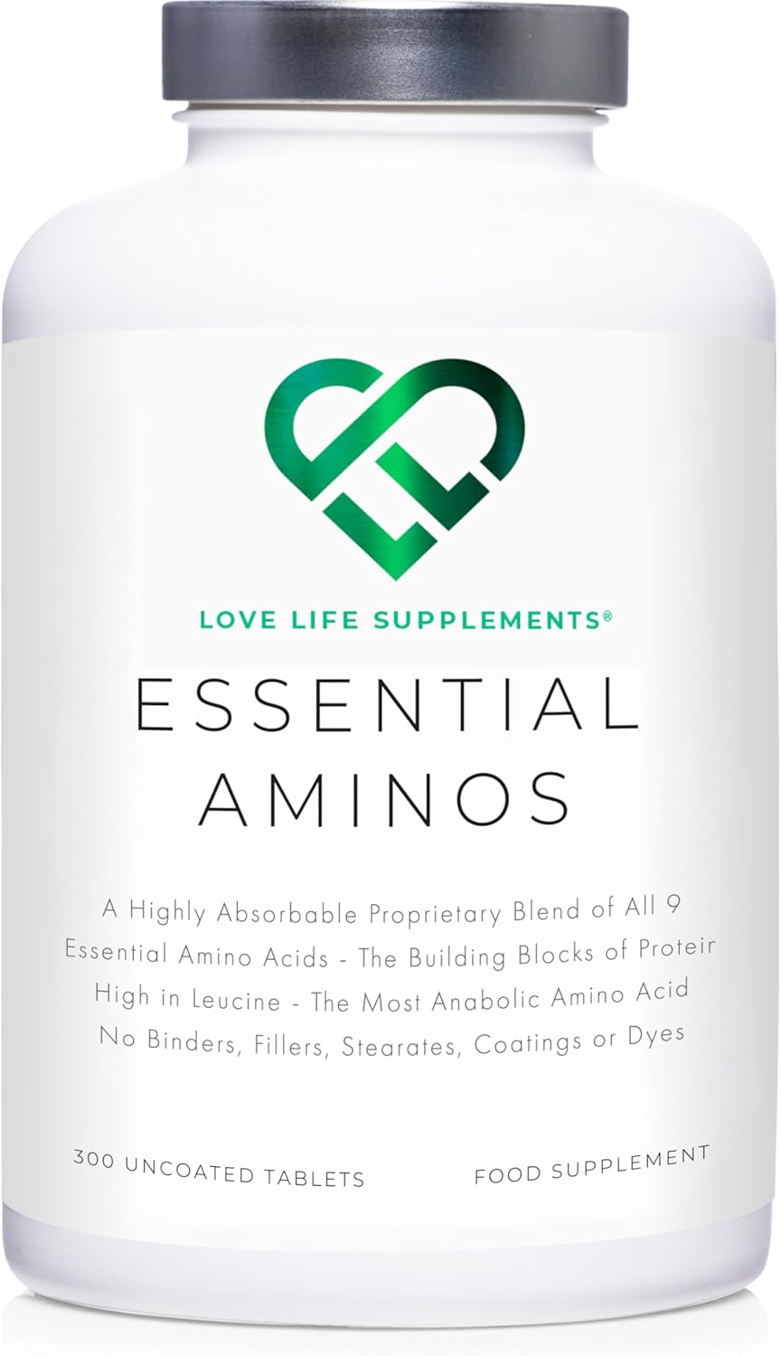 Essential Amino Acids - All 9 EAA Amino Acids with All 3 BCAA's Plus 6 More EAAs...