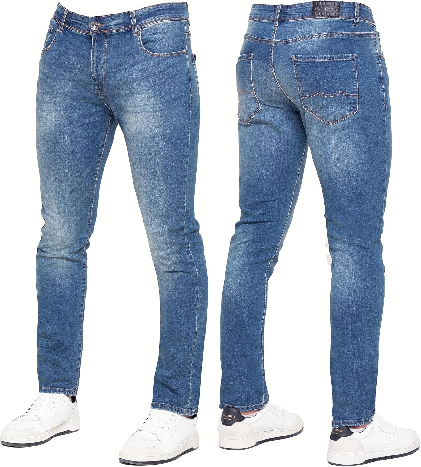 989Zé ENZO Mens Jeans Stretch Skinny Slim Fit Denim Pants Trousers EZ325 All Wai...