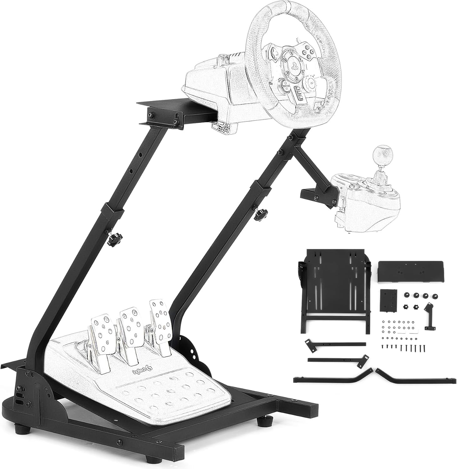 CO-Z Foldable Racing Steering Wheel Stand, Height Adjustable Gaming Wheel Stand...