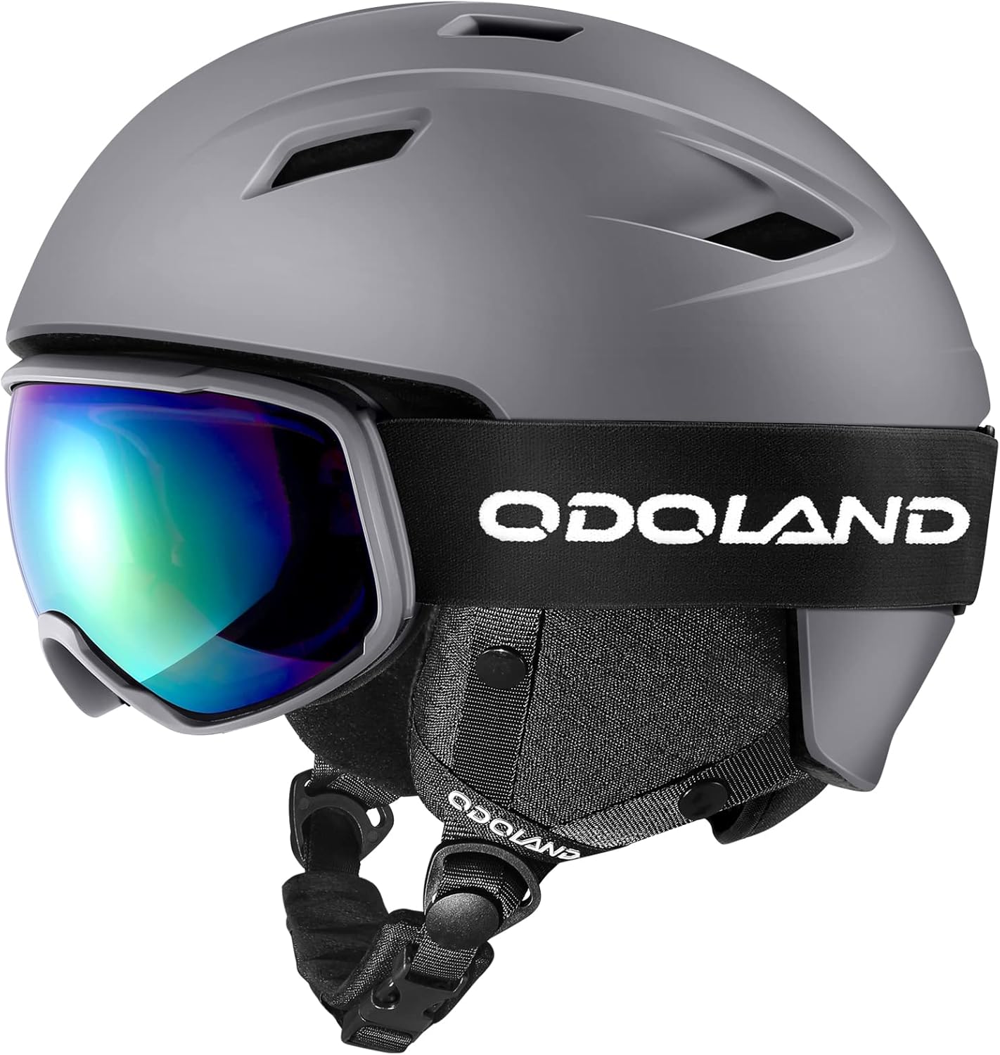 Odoland Snow Ski Helmet with Goggles Set - MultiColor Adjustable Sport Helmet wi...