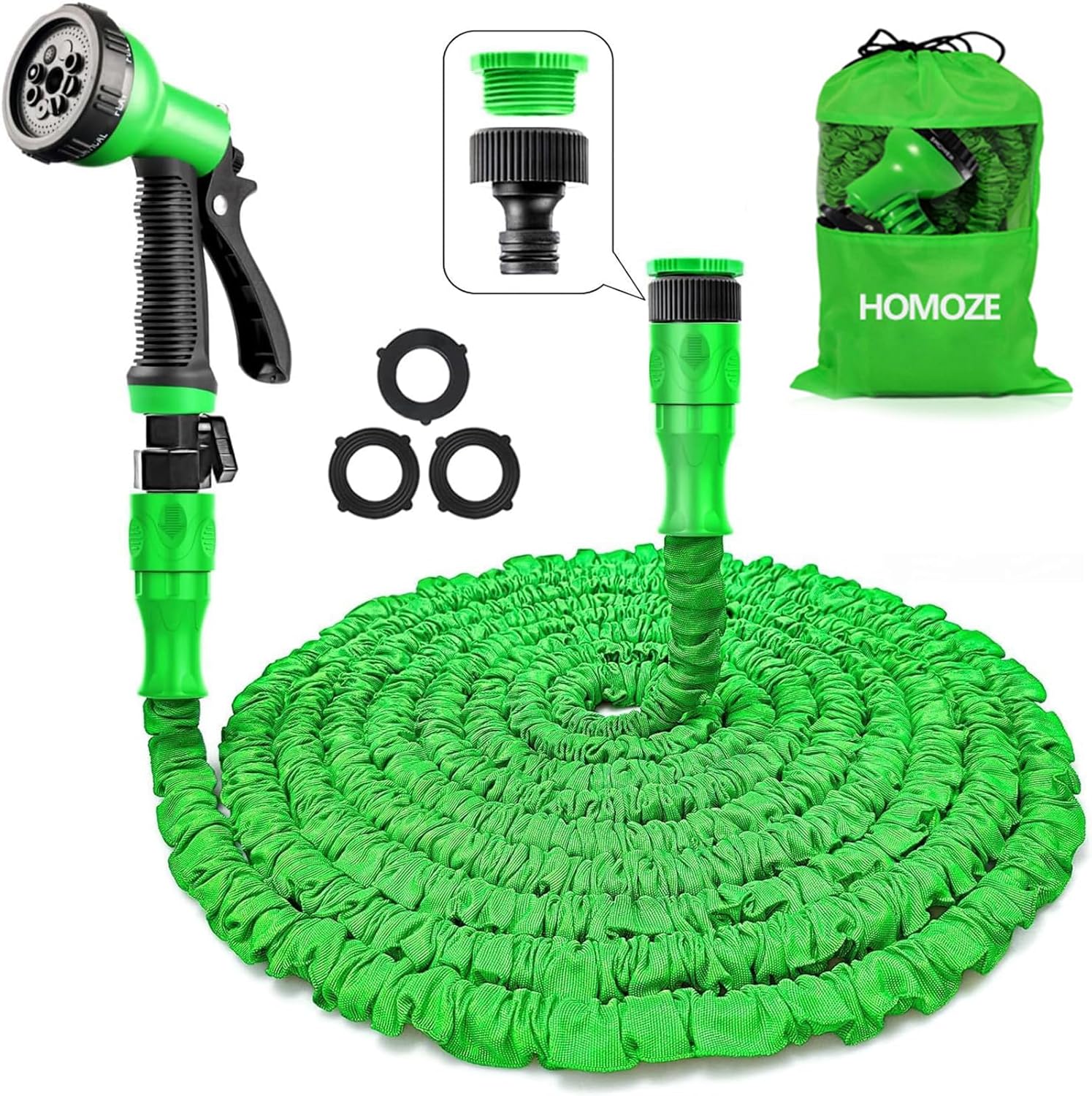 Garden Hose Pipe Expandable Garden Hose with 3/4", 1/2" Fittings, Anti-Leakage -...