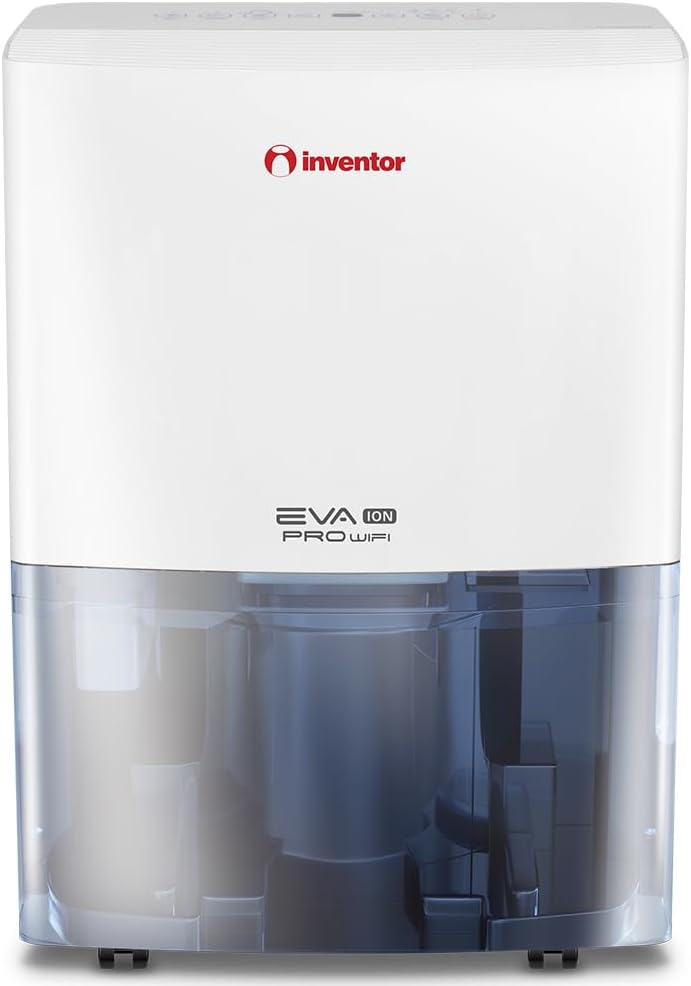 Inventor 20L/Day Dehumidifier, Digital Humidity Display, Wi-Fi, Ioniser, Sleep M...