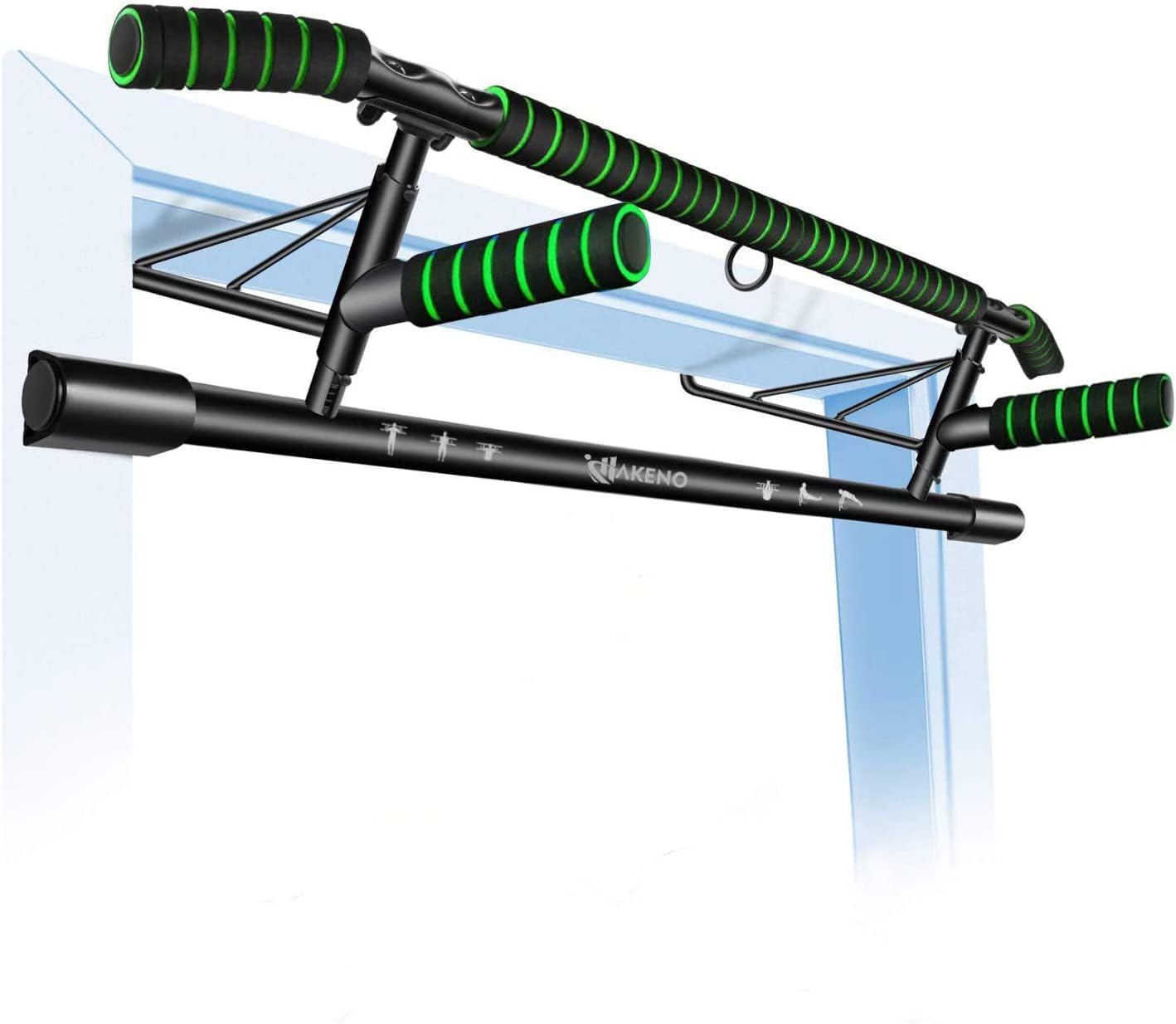 HAKENO Pull Up Bar Doorway Fitness Chin-Up Bar Frame for Home Gym Exercise with...