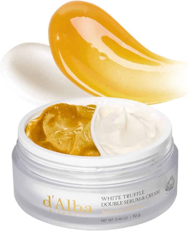 d'alba Italian White Truffle Double Serum & Cream, Vegan Skincare, 2-in-1 Face M...