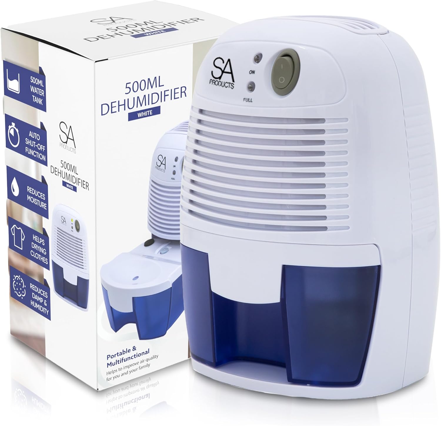 SA Products 500ml Dehumidifier Small Dehumidifier | Dehumidifiers for Home | Por...