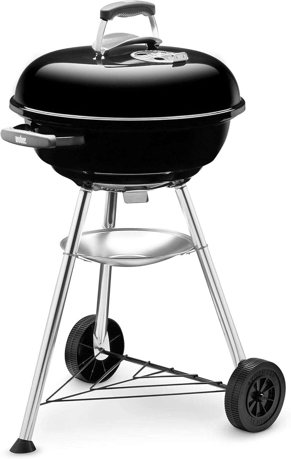 Weber Compact Kettle Charcoal Grill Barbecue, 47cm | BBQ Grill with Lid Cover, S...