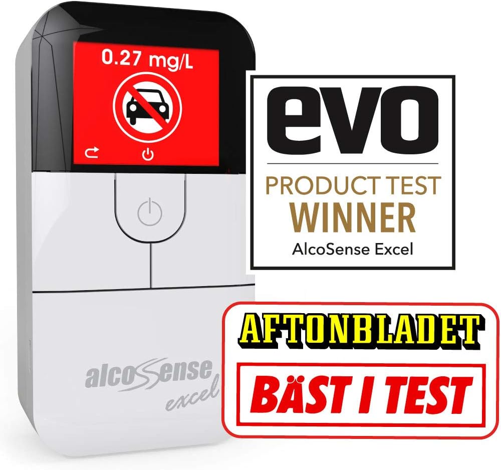 AlcoSense Excel Breathalyser | Police Derived Fuel Cell Alcohol Sensor | Auto Ex...