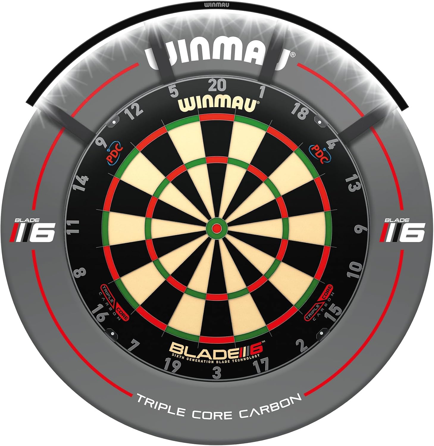 WINMAU Polaris 120 Degree Dartboard Lighting with Magnetic Clamp (Warm White)