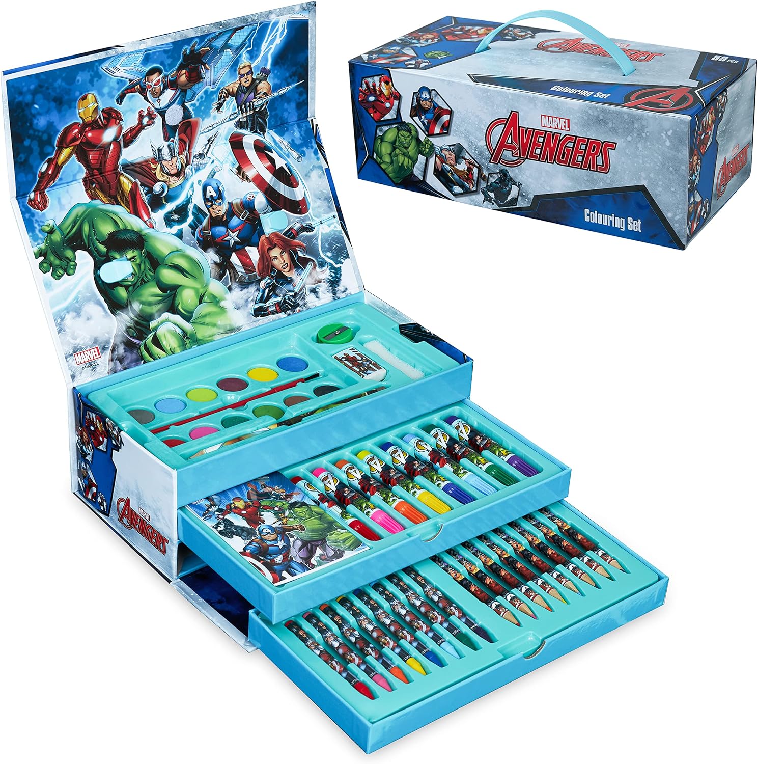 Marvel Art Supplies for Kids Art Set Avengers Painting Colouring Sets for Childr...