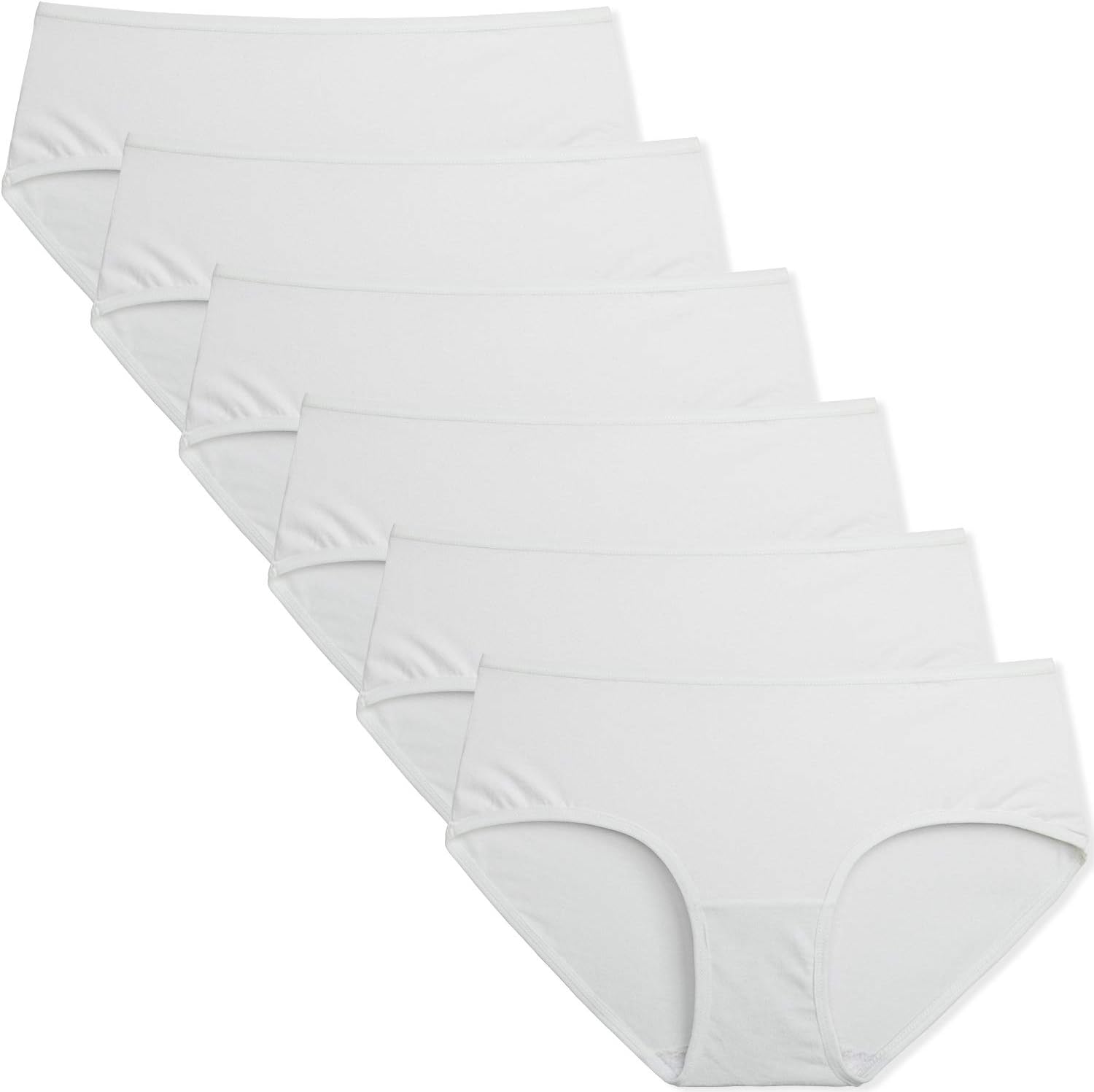 INNERSY Underwear for Women Soft Cotton Knickers Ladies Mid Rise Briefs Basic Pa...