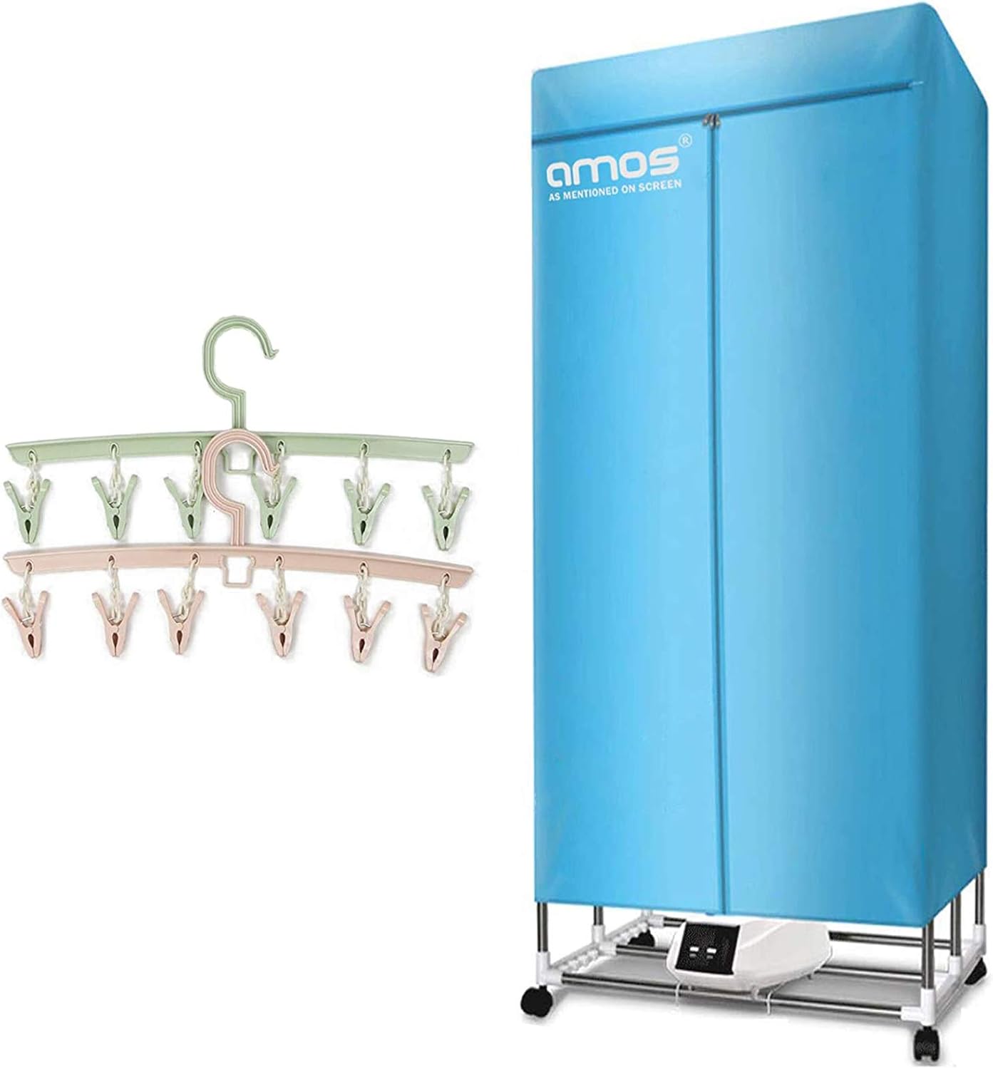 AMOS Eezy-Dry PRO Electric Clothes Dryer Extra Tall 1300W Large Capacity 15kg 25...