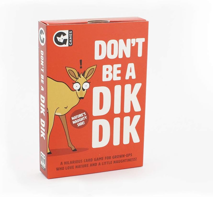 Ginger Fox Don't Be A Dik Dik Card Game | Hilarious Adult Animal Nature Game for...