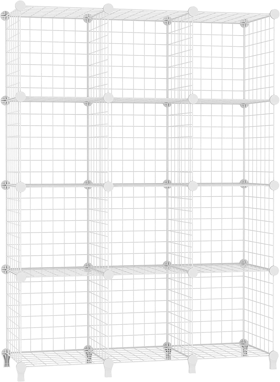 AWTATOS Cube Storage Unit, 12 Cube Wire Storage Shelves, Multifunctional DIY boo...
