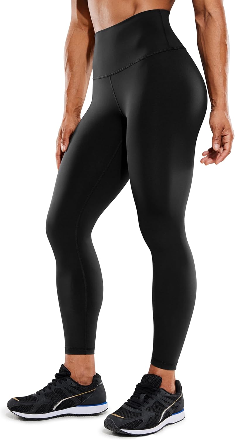 CRZ YOGA Women's Hugged Feeling Compression Leggings 25 Inches - Thick High Wais...