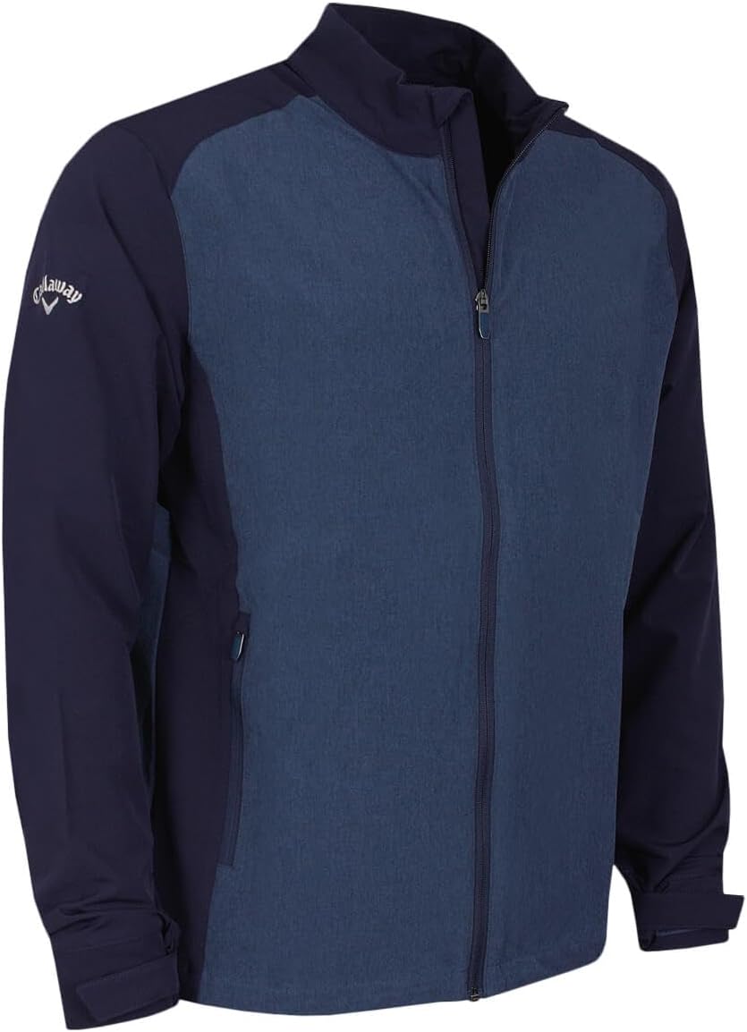Callaway Golf Mens 2024 Full Zip Windproof Water Resistant Colour Block Jacket X...