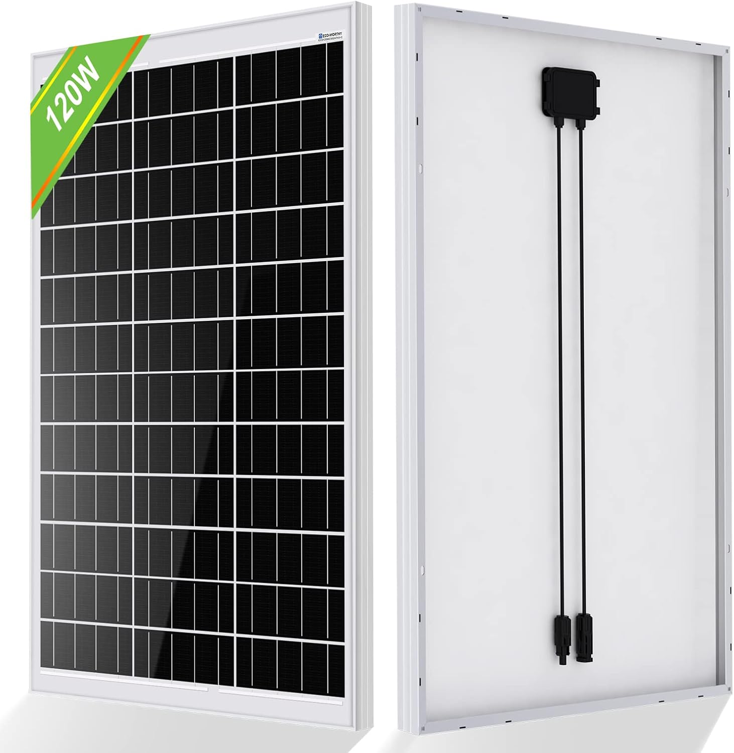 ECO-WORTHY 120 Watts Monocrystalline Solar Panel 12 Volts Applicable to Motorhom...