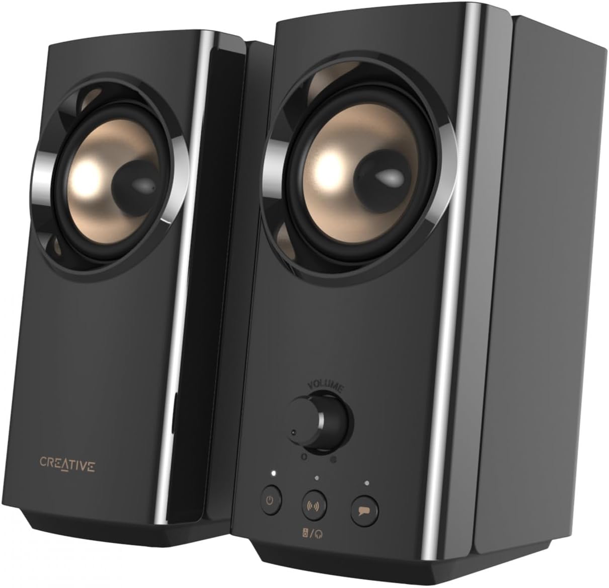 CREATIVE T60 2.0 Compact Hi-Fi Desktop Speakers with Clear Dialog and Surround b...