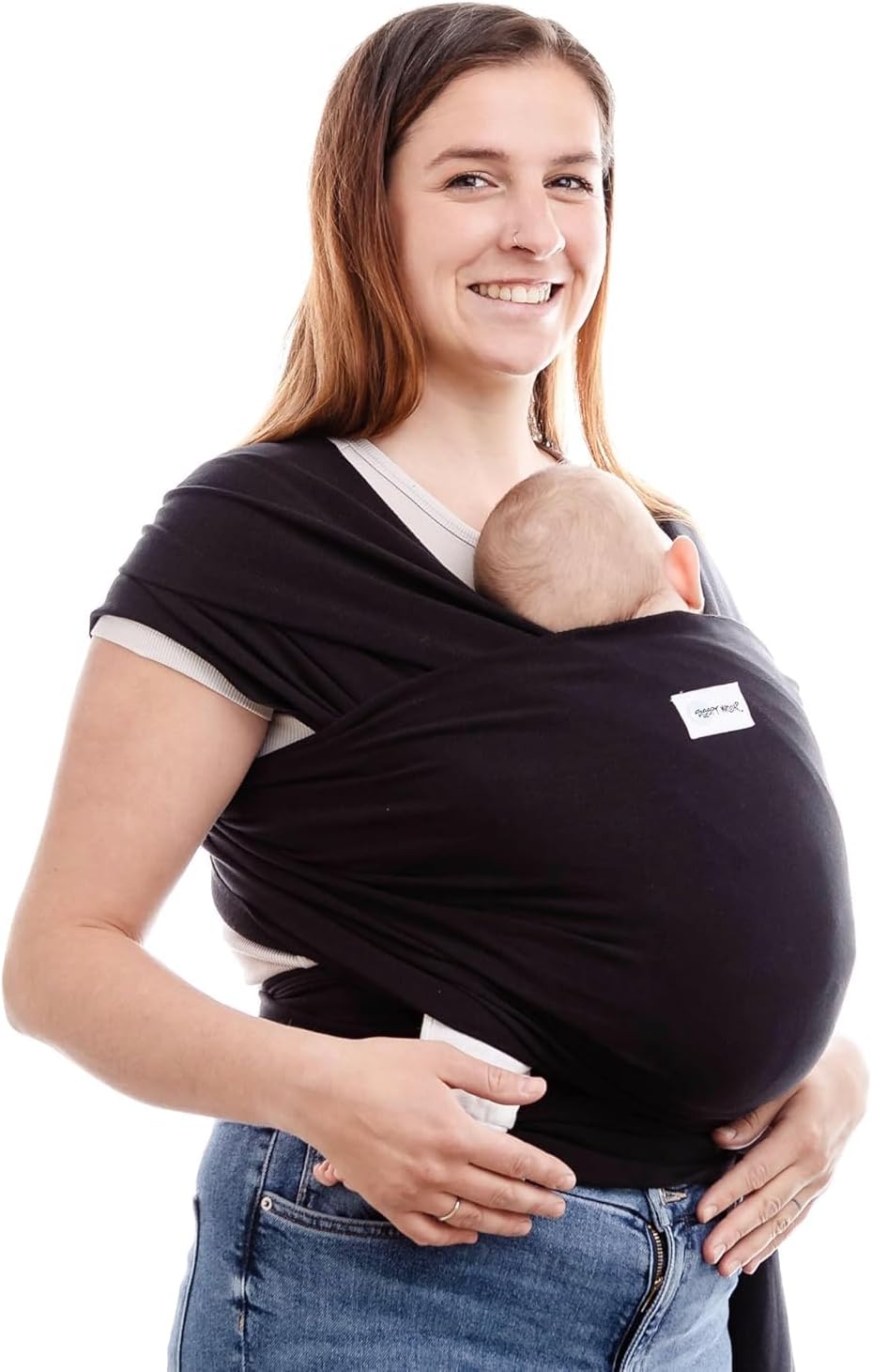 Sleepy Wrap Baby Carrier Newborn to Toddler - Hands-Free Baby Wrap Carrier - Str...