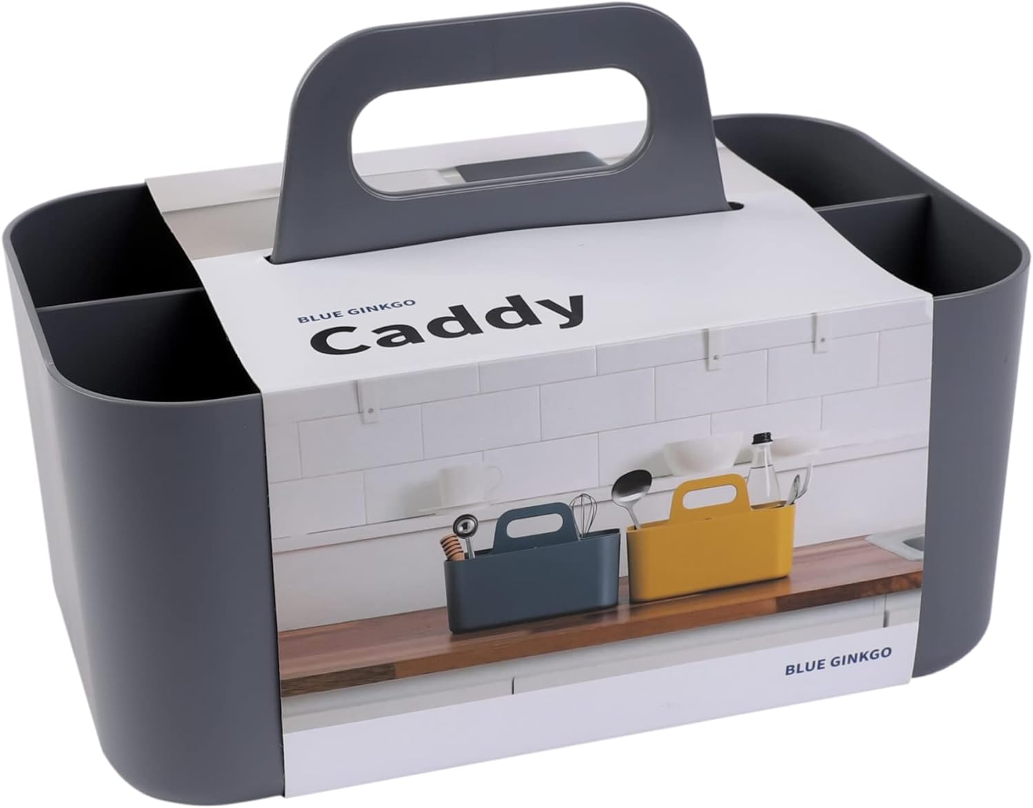 BLUE GINKGO Multipurpose Caddy Organizer - Stackable Plastic Caddy with Handle |...