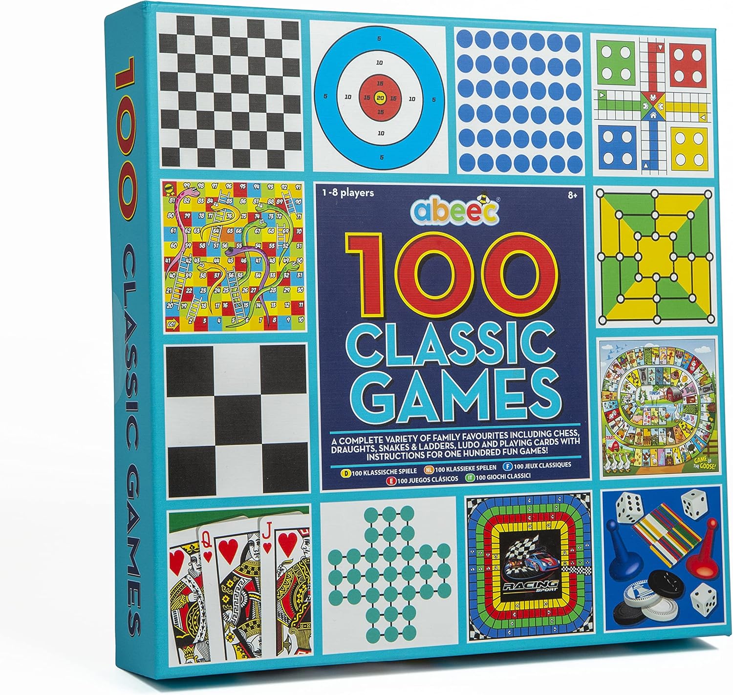 abeec 100 Classic Games Compendium | Collection of Classic Family Board Games |...
