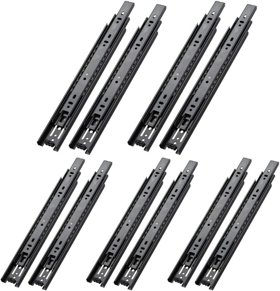 AOLISHENG 5 Pair Drawer Runners Drawer Slides 600mm 45kg Load Capacity Heavy Dut...