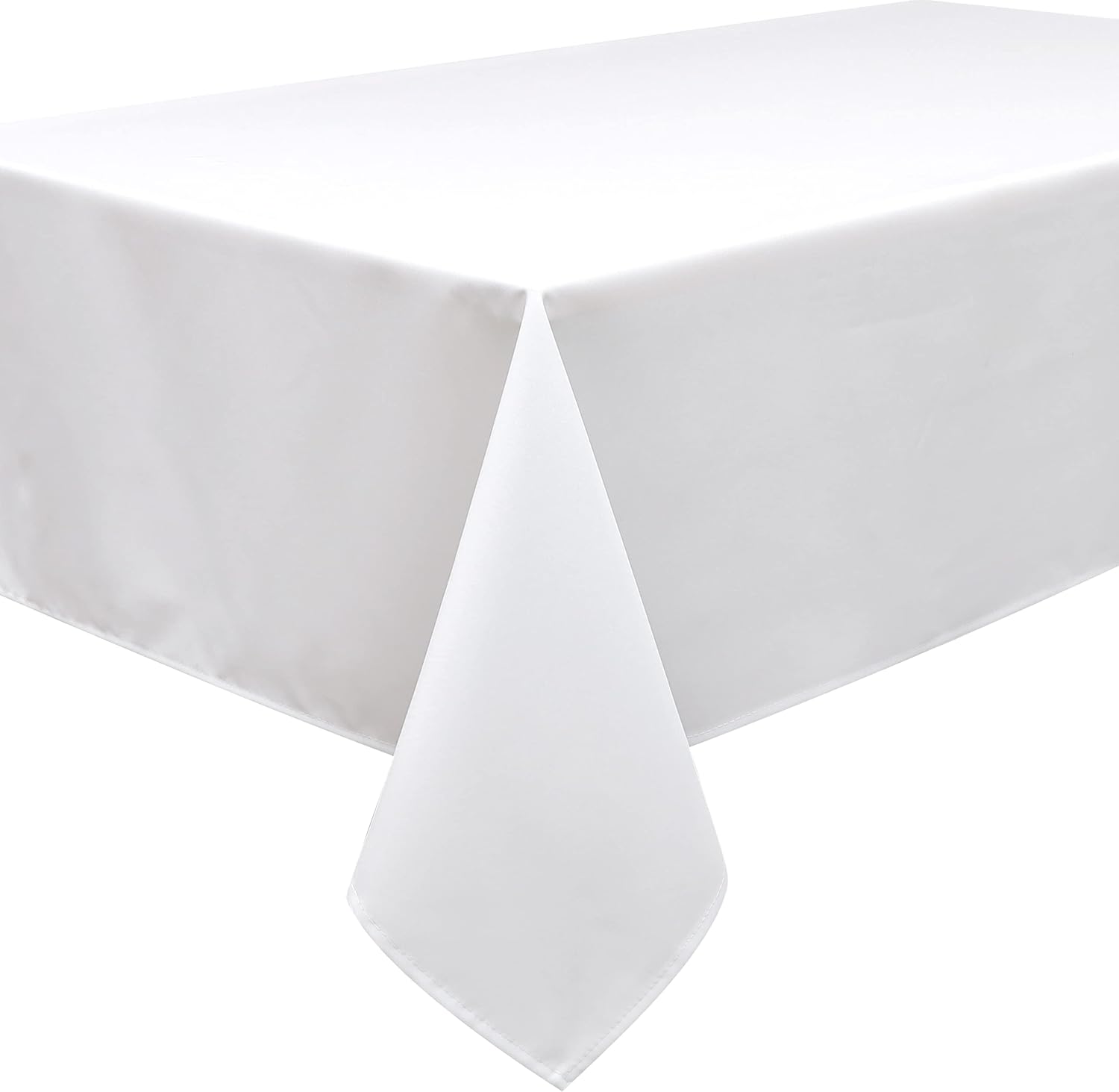 Home Direct Extra Large Rectangular Fabric Tablecloth 140x240cm 55"x94" White