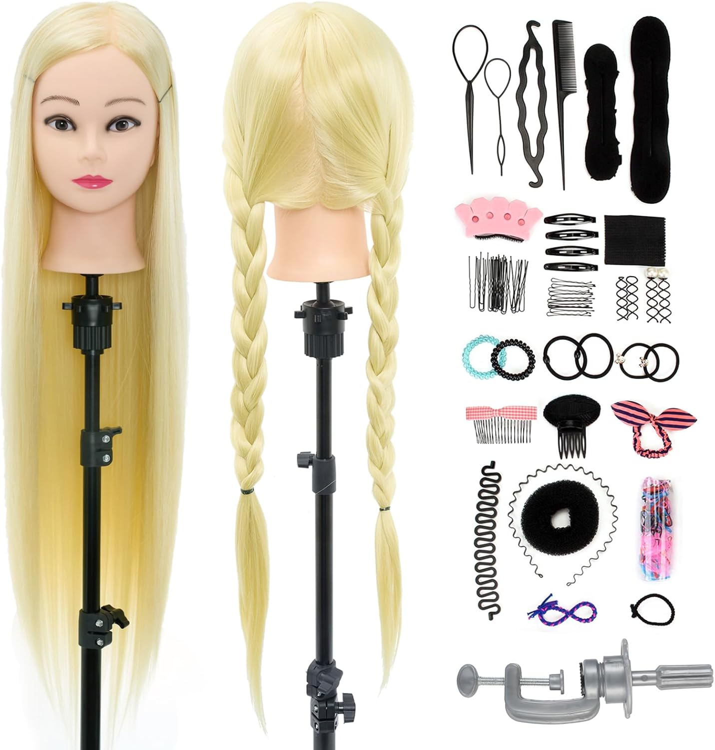 Neverland Training Head 30 Inch Professional Hairdressing 100% Synthetic Fiber H...