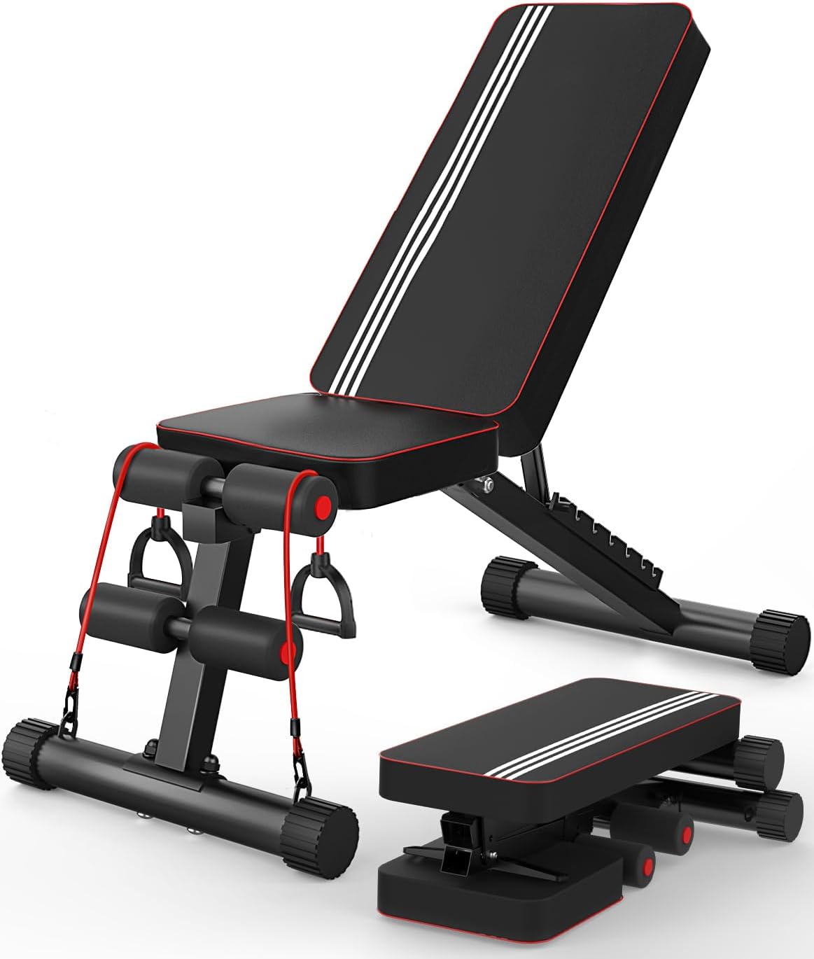 Adjustable Weight Bench, Utility Foldable Weights Bench for Full Body Workout, 7...