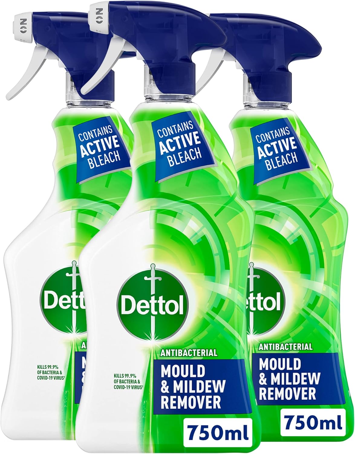 Dettol Mould Remover, Multipack of 3 X 750ml, Total 2.25L, Mould And Mildew Remo...