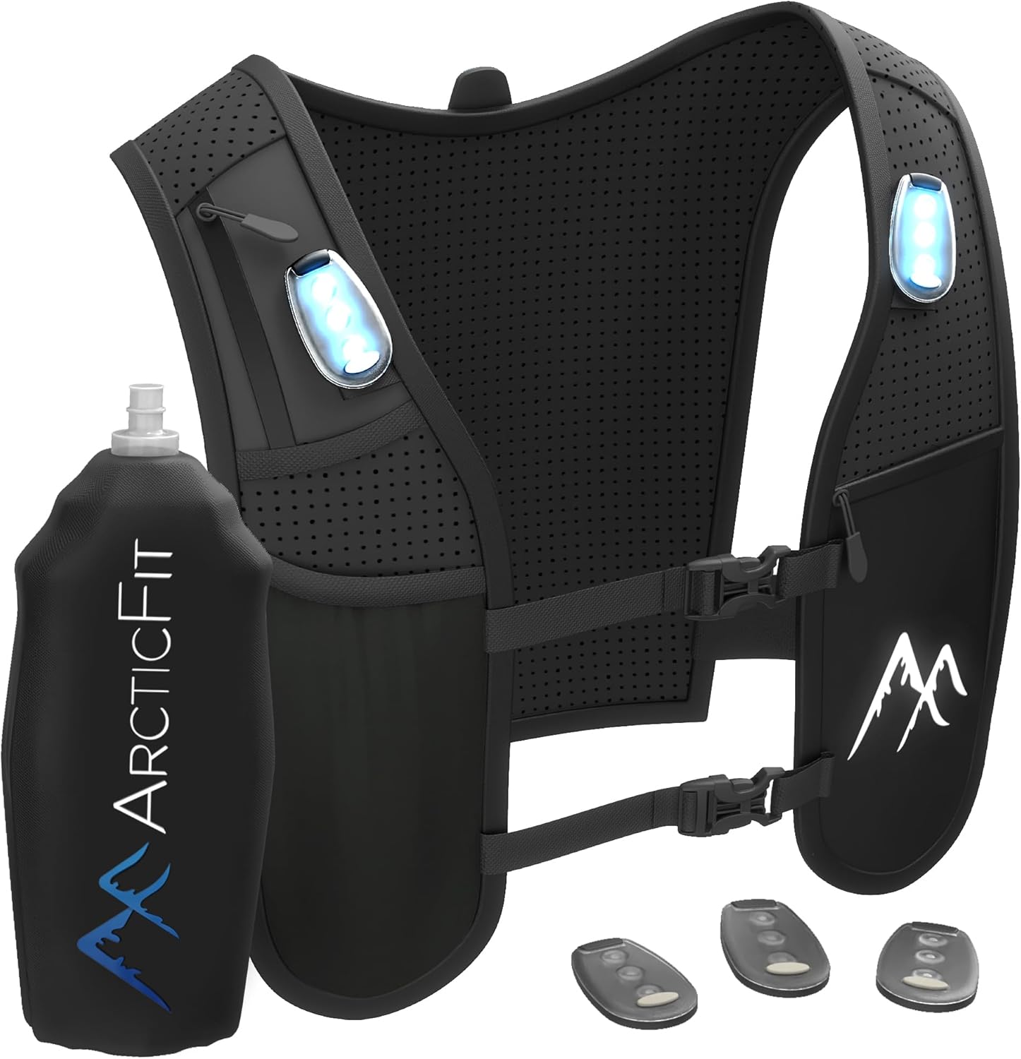 ArcticFit LED Running Vest - Adjustable Unisex Reflective Vest with Phone Holder...