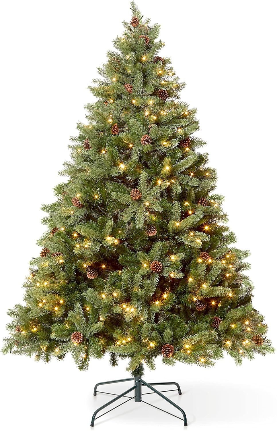 VeryMerry 7FT 'Ascot' Pre-Lit Christmas Tree with 400 Built-In Warm White LED Li...