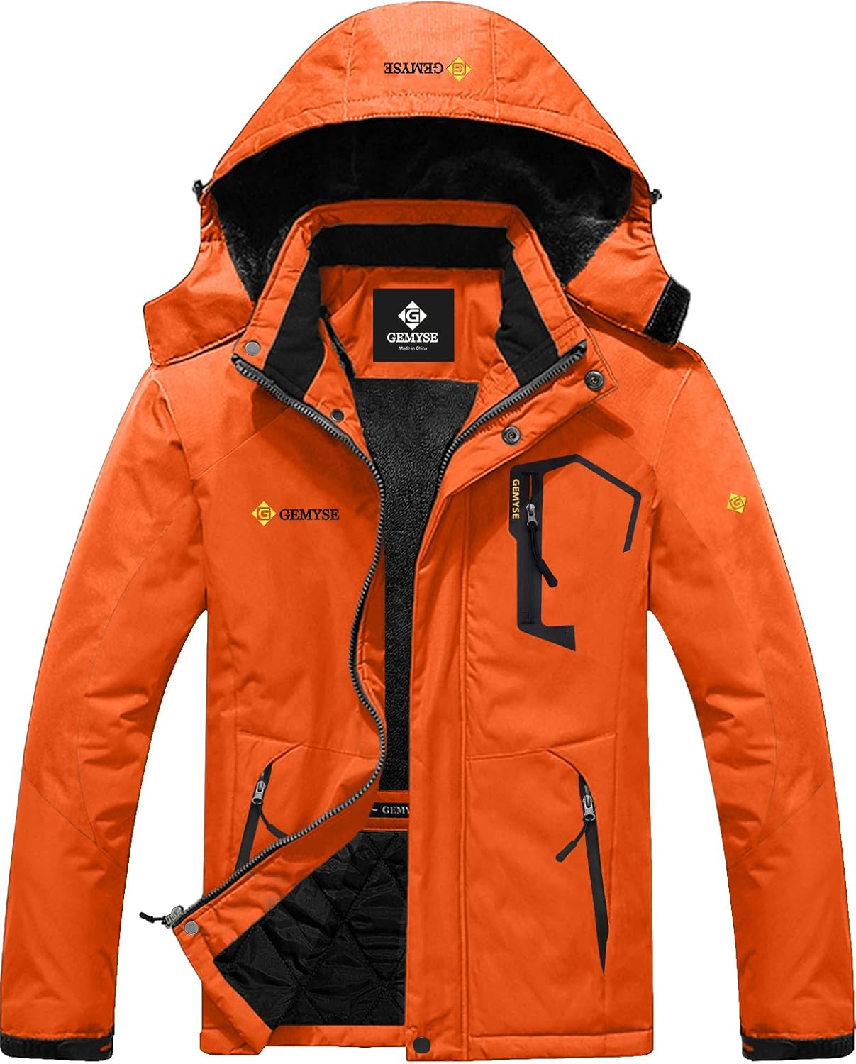 GEMYSE Men's Mountain Waterproof Ski Snow Jacket Winter Windproof Rain Jacket Or...