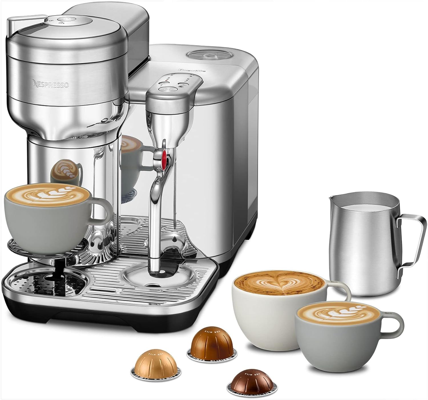 Nespresso Vertuo Creatista Coffee and Espresso Maker by Breville, Brushed Stainl...