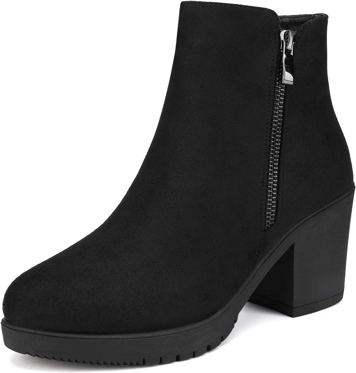DREAM PAIRS Women's Ankle Boots Chunky Heel Platform Fall Heeled Short Booties S...