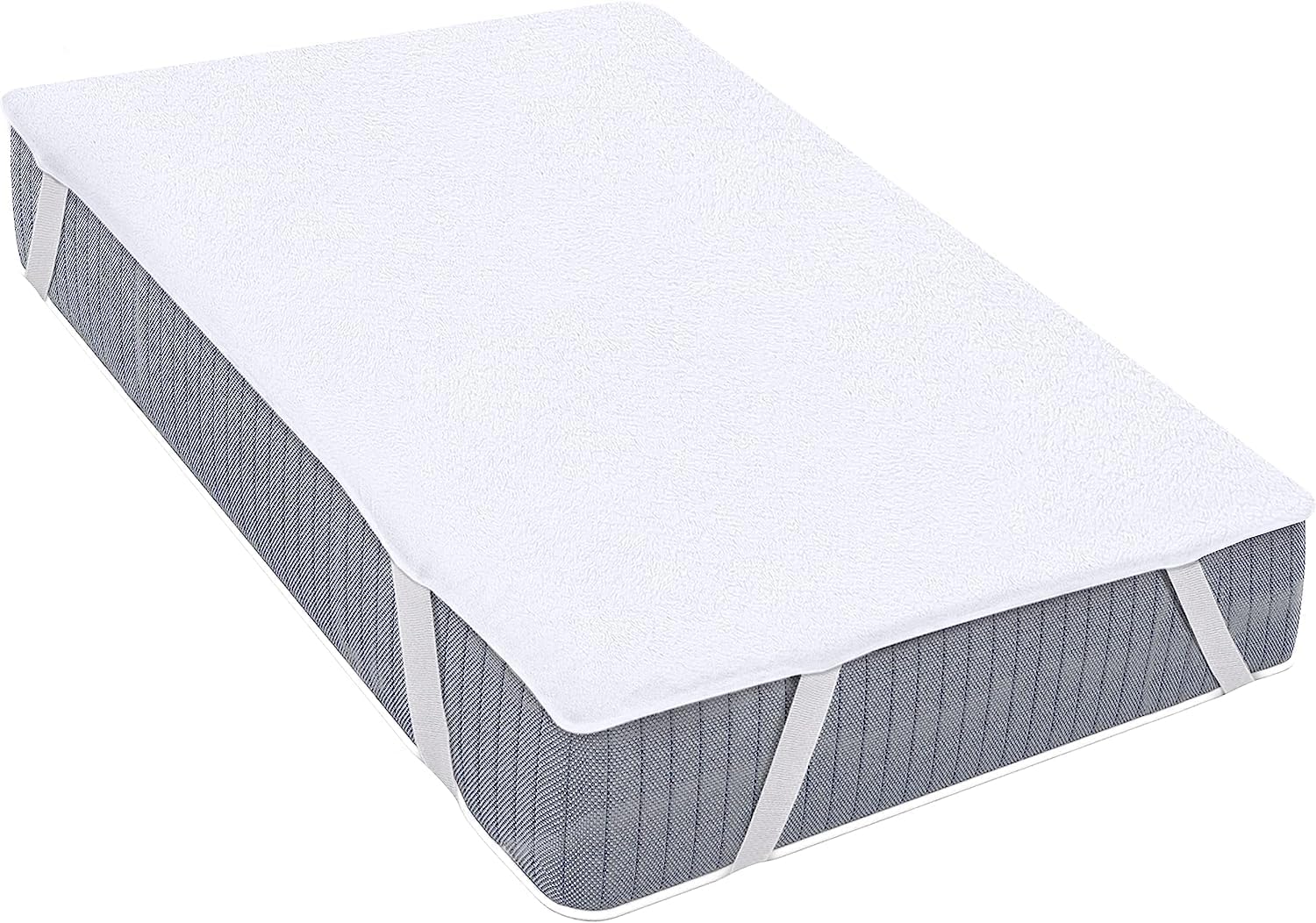 Utopia Bedding Waterproof Strap Mattress Protector Euro Single Bed 90 x 200 cm W...