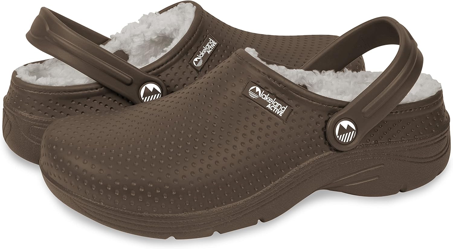 Lakeland Active Men's Fleece-Lined Dockray Clogs 8 UK Chestnut Brown