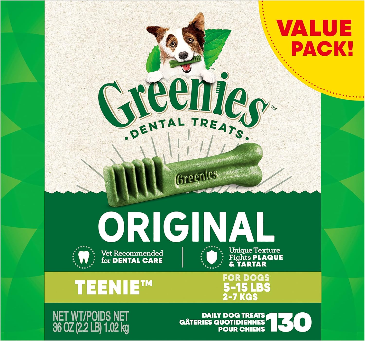 Greenies Original Teenie Natural Dental Care Dog T...