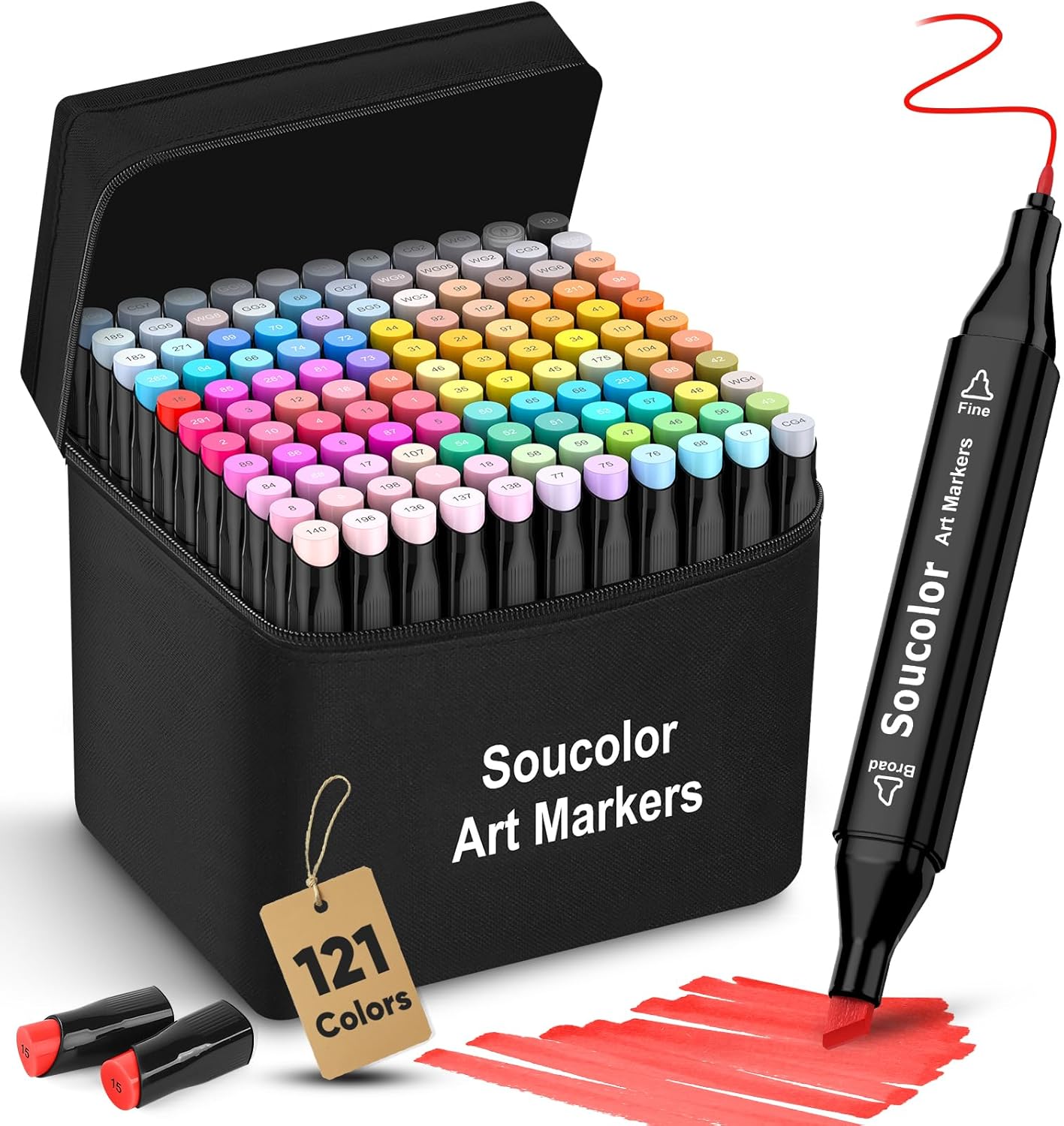 Soucolor Art Supplies for Kids Adult, Artist Art Set Kits, 120 Colors Numbered D...