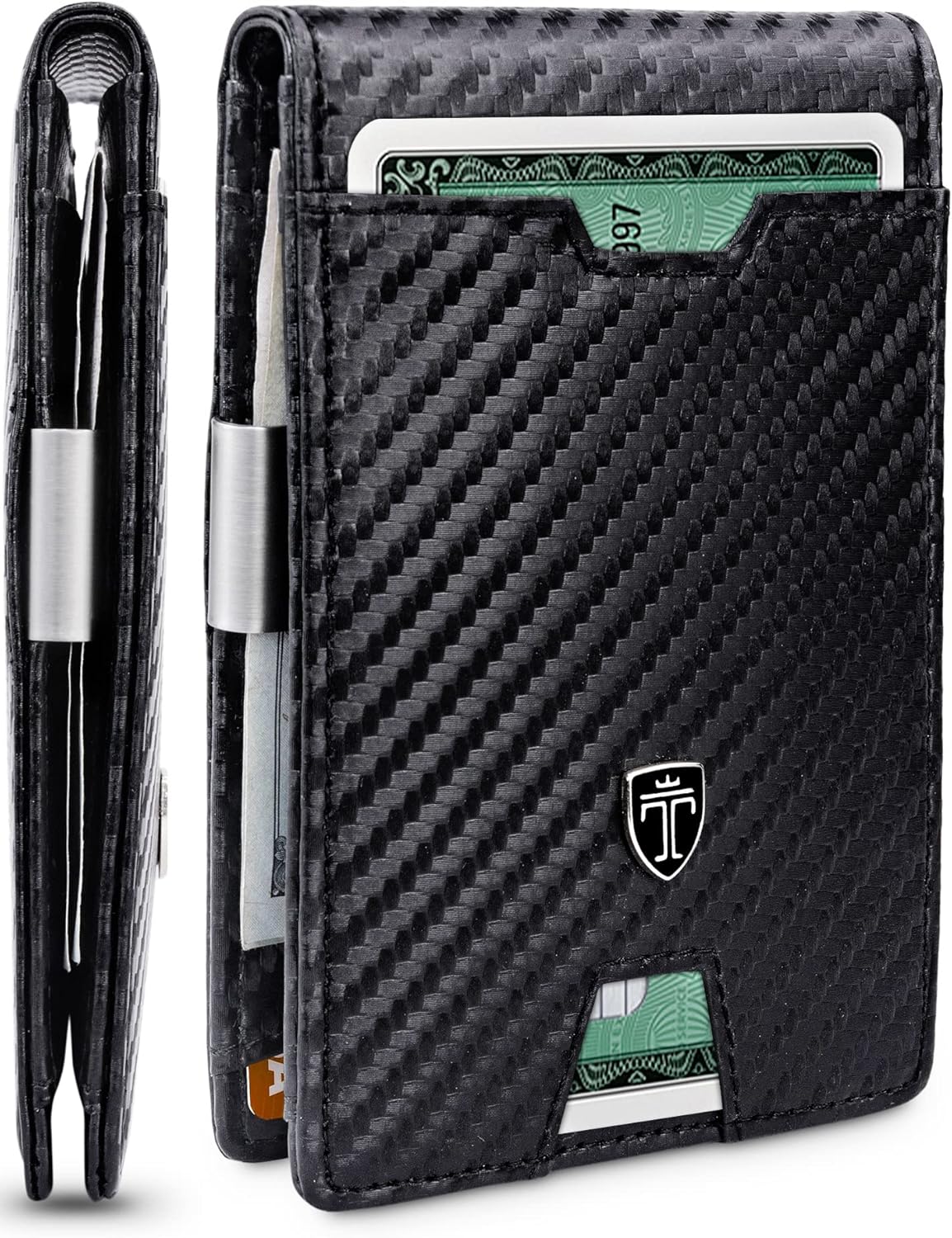 TRAVANDO Mens Slim Wallet with Money Clip AUSTIN RFID Blocking Bifold Credit Car...