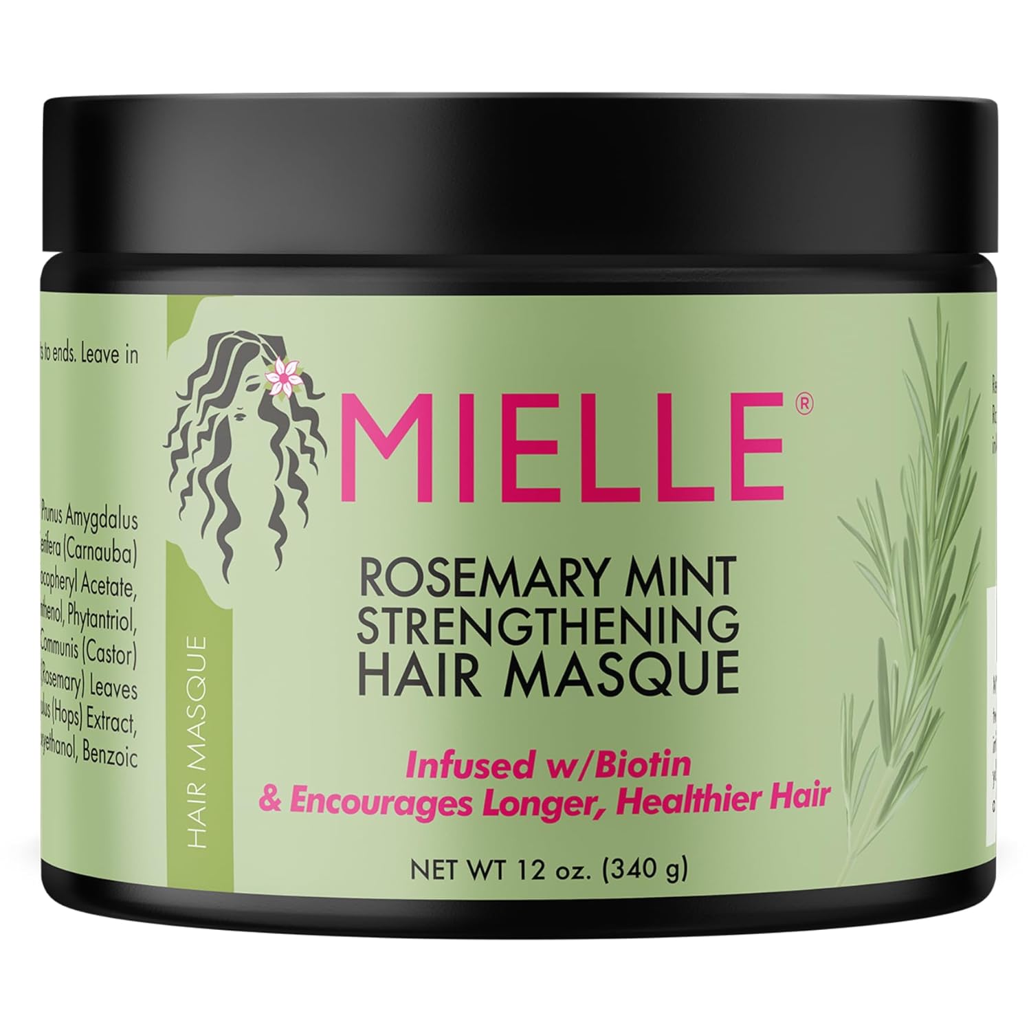 Mielle Organics Rosemary Mint Strengthening Hair Masque, Essential Oil & Biotin...