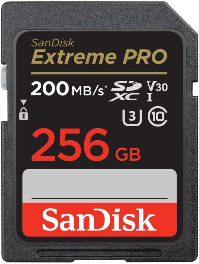 SanDisk 256GB Extreme PRO SDXC UHS-I Memory Card - C10, U3, V30, 4K UHD, SD Card...