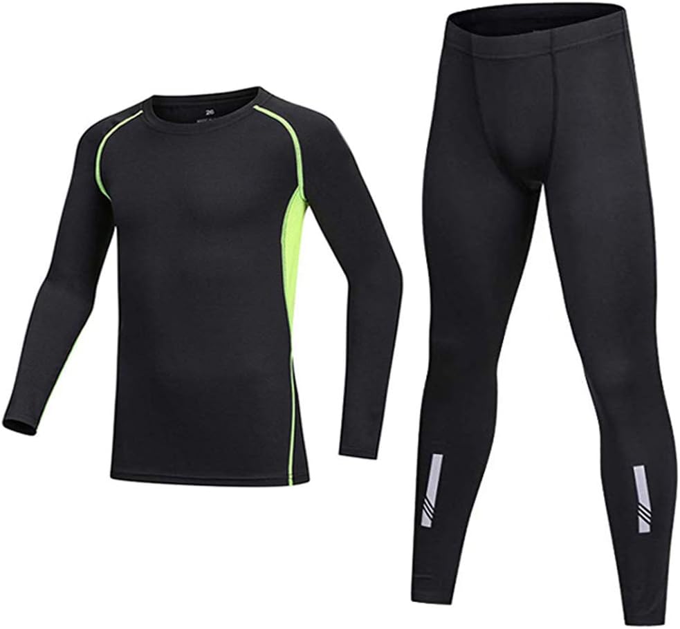 BUYKUD Kids' Girls Boys Long Sleeve Athletic Base Layer Compression Underwear Sh...