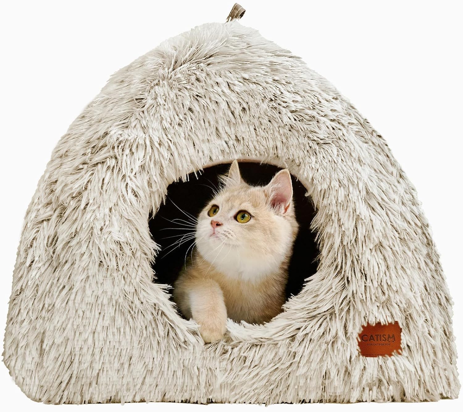 Cat Bed Igloo Cave Pet Bed for Cats Dogs Large Indoor Tent Cave Bed Cat Nesting...