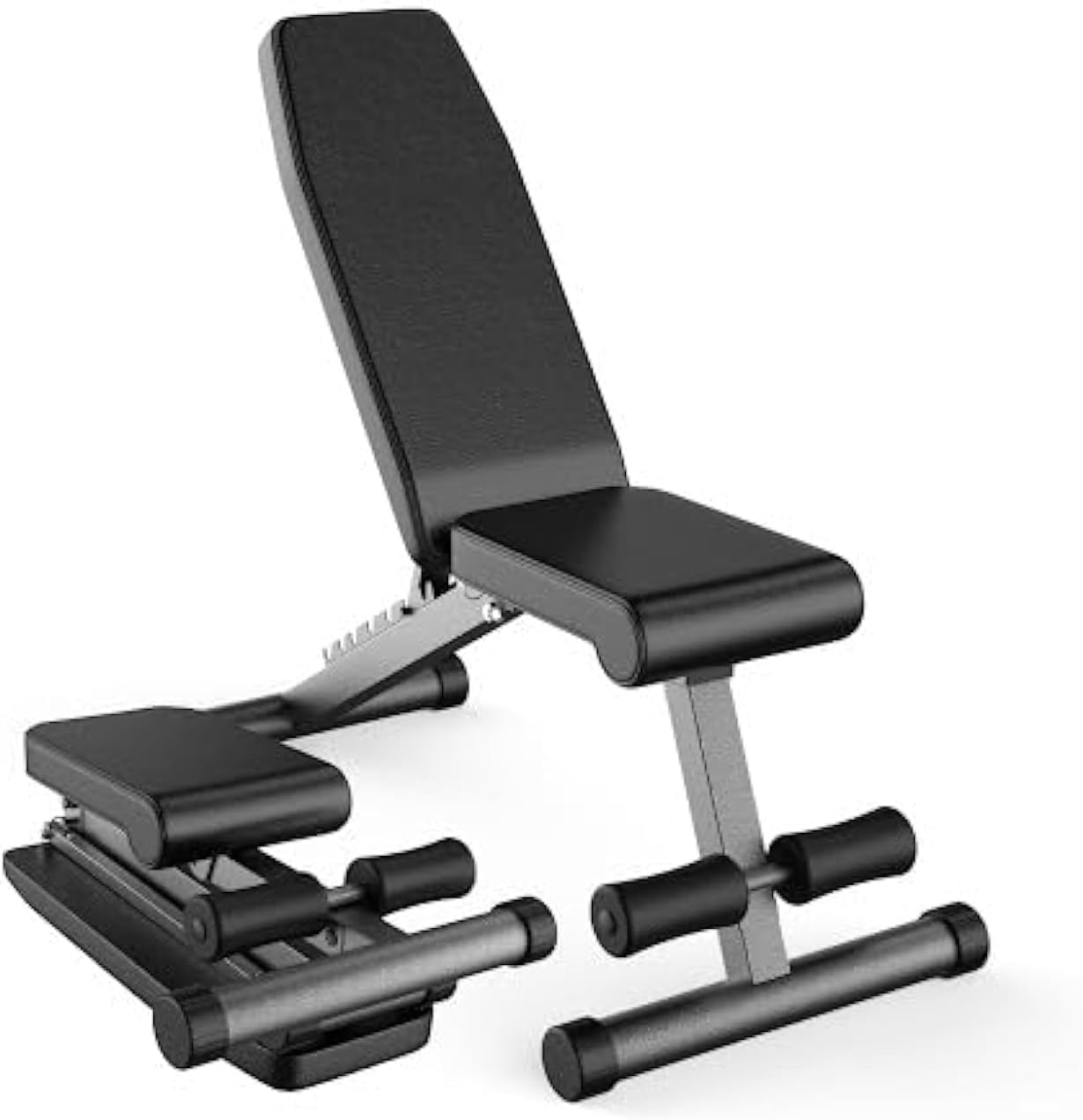 Finer Form 5-in-1 Weight Bench, Adjustable & Foldable for Bench Press, Strength...
