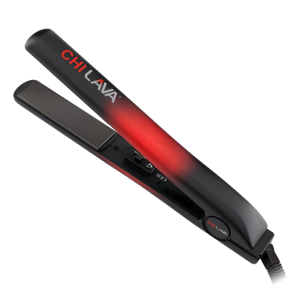 CHI Lava Ceramic Hairstyling Flat Iron | 1" Volcanic Lava Ceramic Floating Plate...