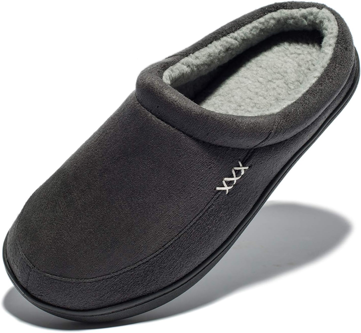 NewDenBer Men's Warm Memory Foam Slippers Soft Plush Fleece Lined Slip on Indoor...