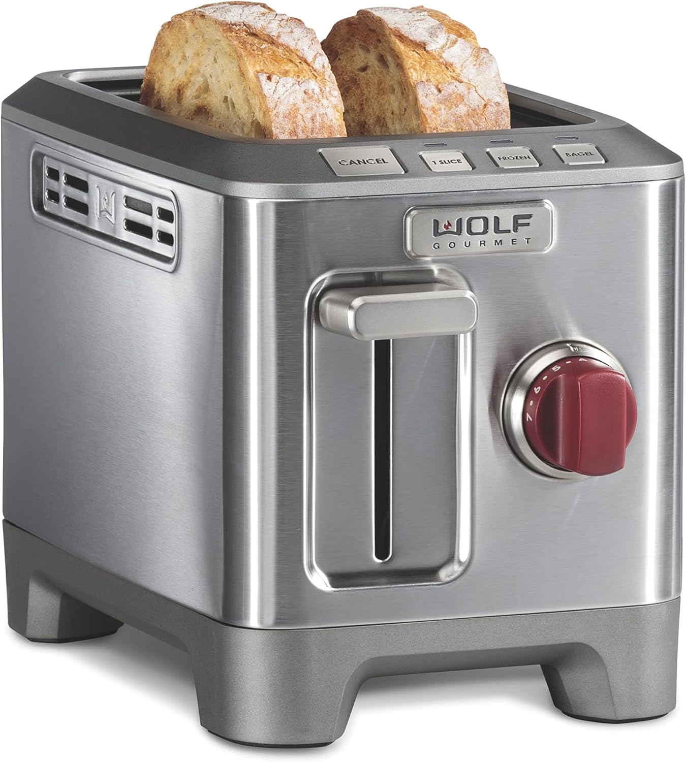 Wolf Gourmet 2-Slice Extra-Wide Slot Toaster with Shade Selector, Bagel and Defr...