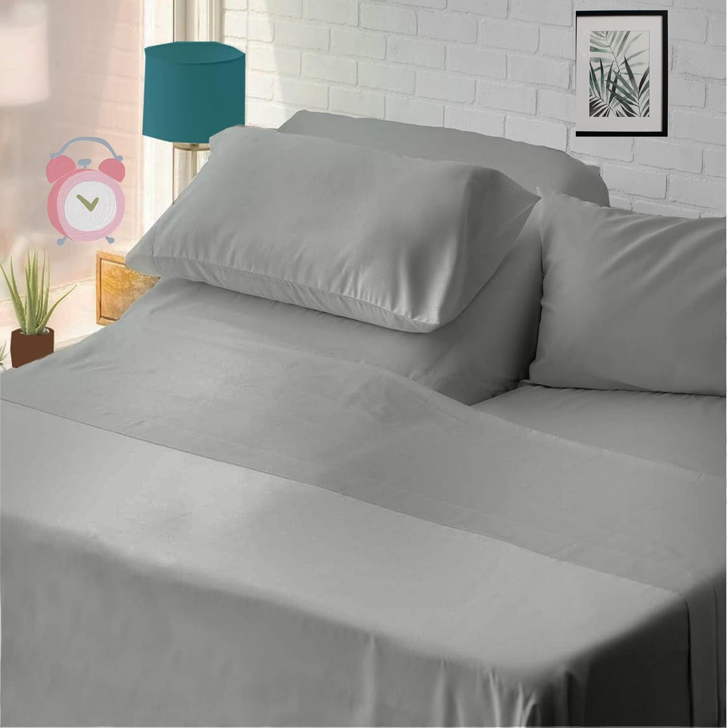 Cottingon,Premium 400 TC 100% Egyptian Cotton,Flex Top King Sheets for Sleep Num...